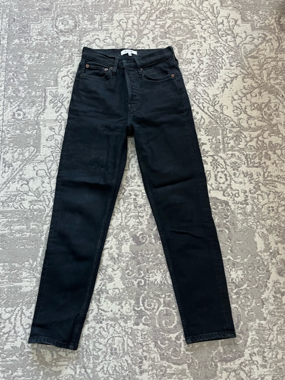 Re/Done Black High-Rise Jeans